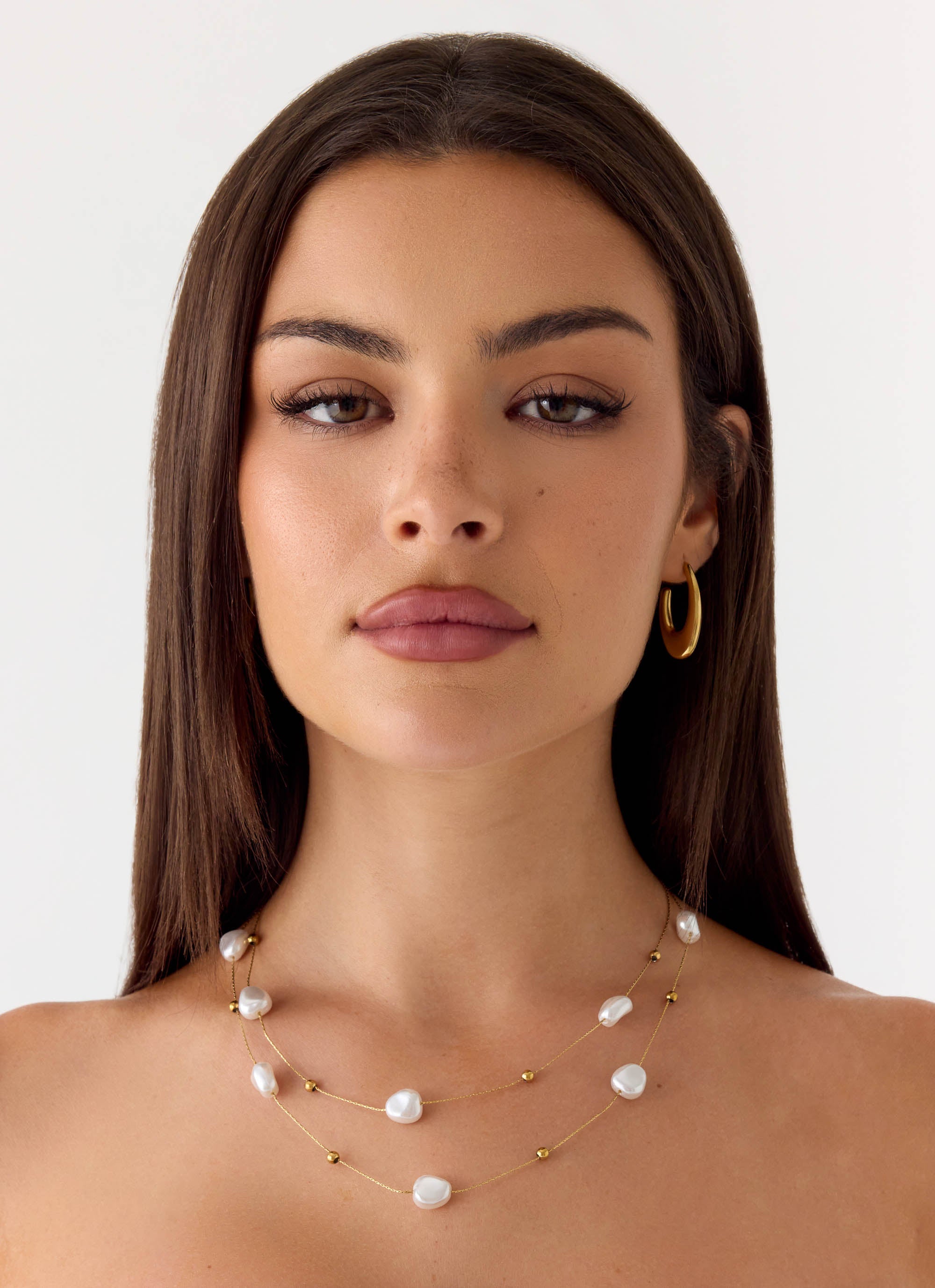 Serena Pearl Necklace - Pearl/Gold