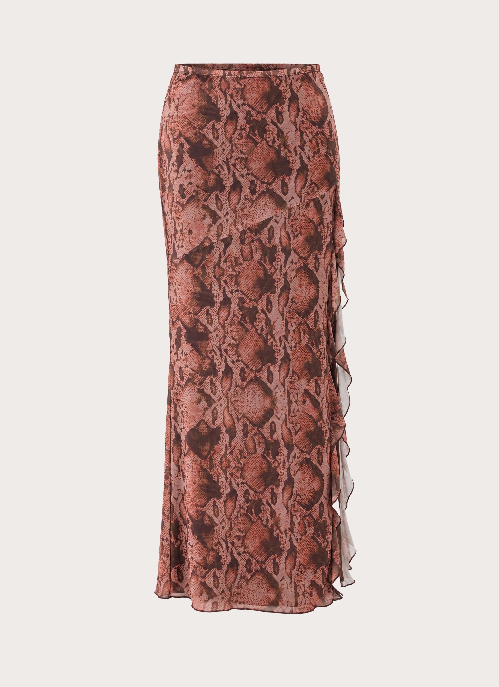 Strike First Maxi Skirt - Snake Print