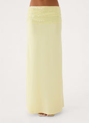 Tavina Sequin Maxi Skirt - Yellow