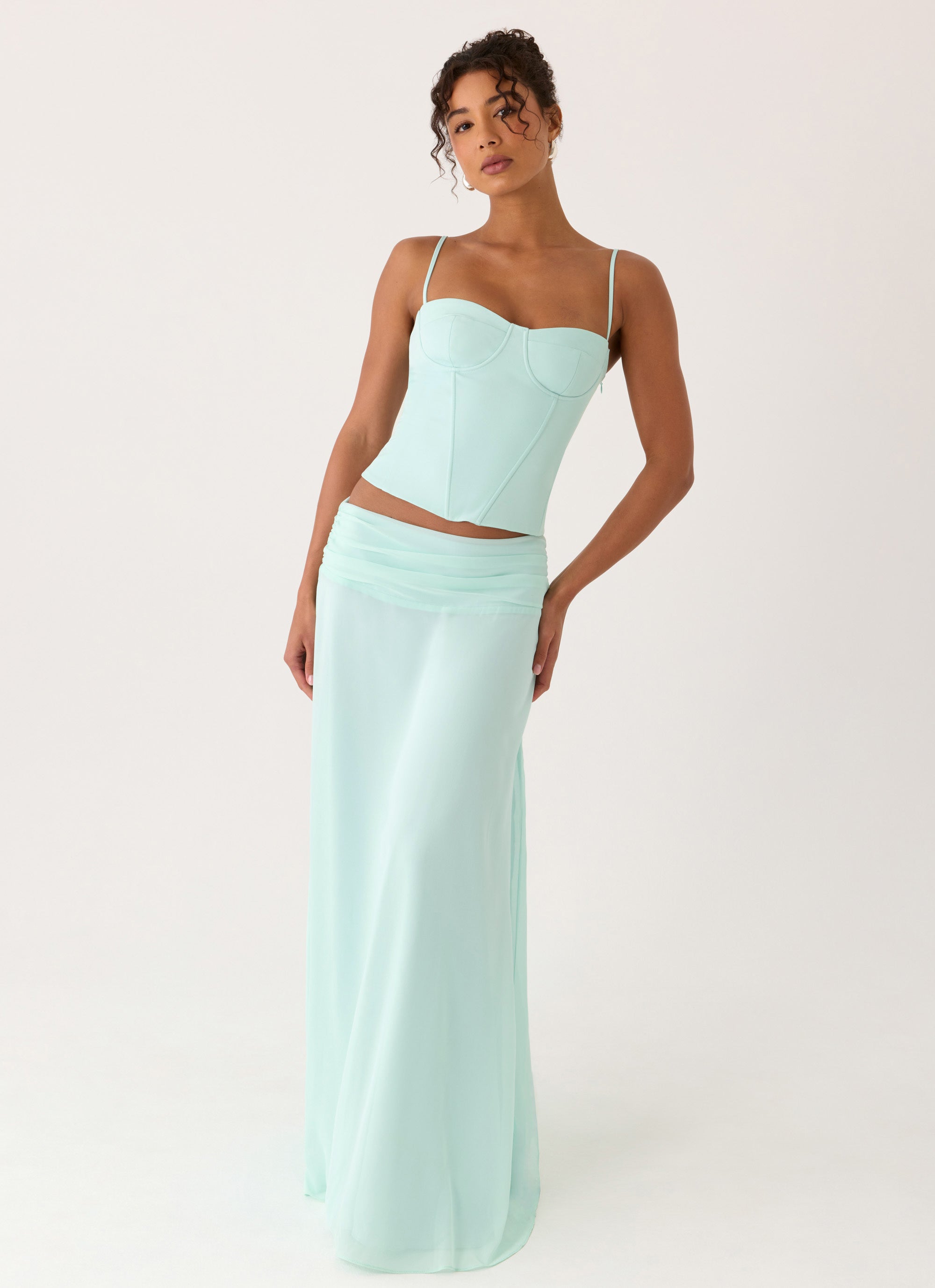 Tayana Corset Top - Pistachio