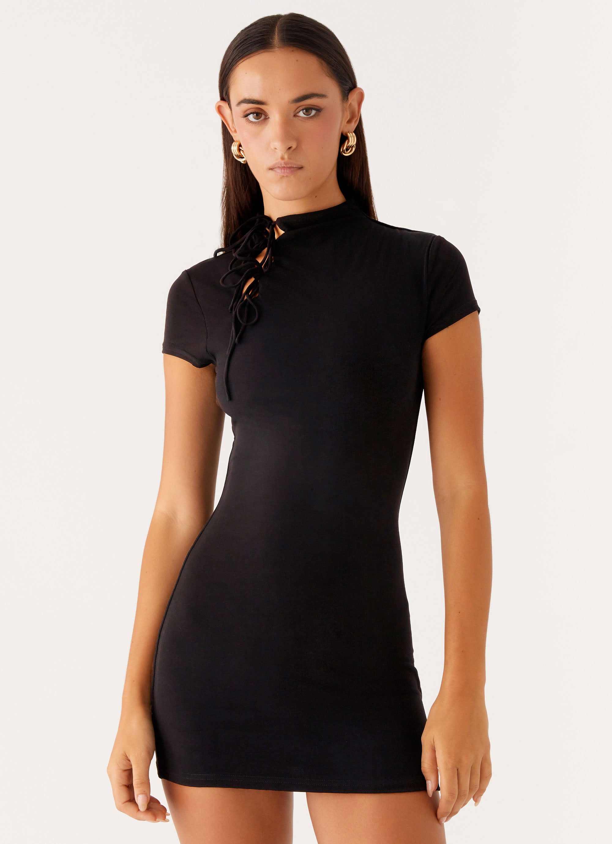 Time Capsule Cut Out Mini Dress - Black