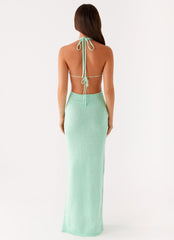 Tropez Knit Maxi Dress - Pastel Green