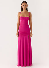 Viene Corset Maxi Dress - Fuchsia