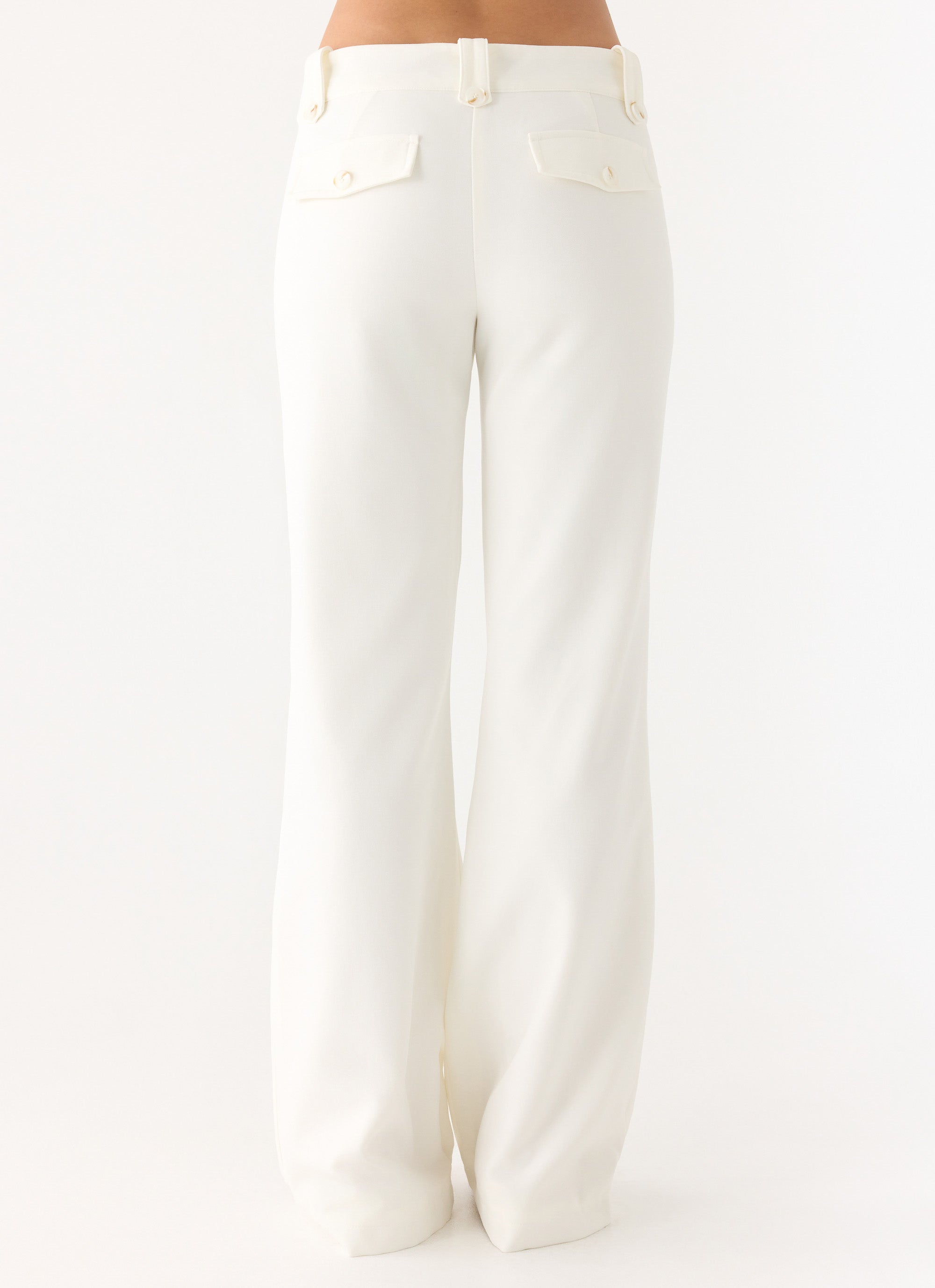 Weiss Low Rise Suiting Pants - White