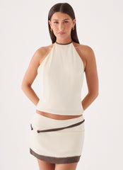 Zorina Mini Skirt - Ivory